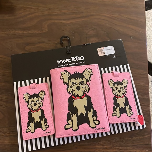 Marc Tetro Accessories - NWT Marc Tetro Yorkie Luggage Tags and Passport Set